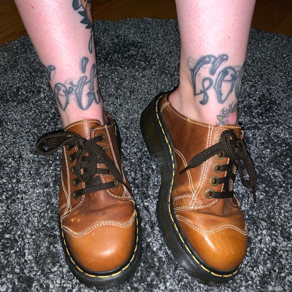Dr. Marten’s lace up cap toe mule